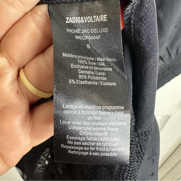 ZADIG & VOLTAIRE Riche Jac Deluxe Star Jupiter Silk Cocktail Black Lace Dress - Picture 7 of 9